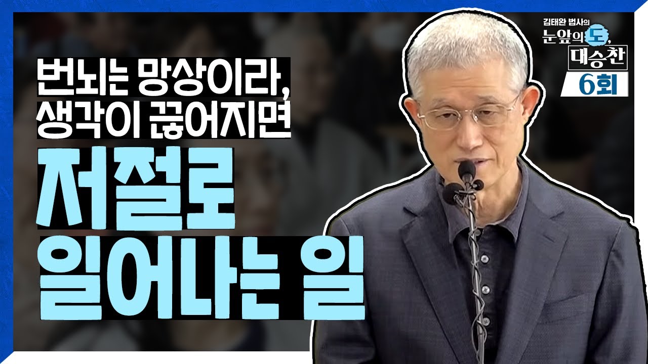 번뇌는 망상이라, 생각이 끊어지면 저절로 일어나는 일 | 김태완 법사의 눈앞의 도, 대승찬 6화
