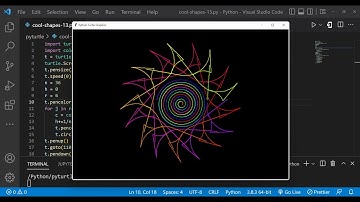 Python Turtle Graphics - 27 | Cool Shape Drawing | Python Turtle Coding Video | Learnonpy |
