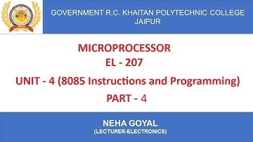 EL 207 Unit 4 Increment/Decrement Instructions by Neha Goyal from R C Khaitan Jaipur