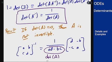 Differential Equations - Determinants - Multiplicativity and Example
