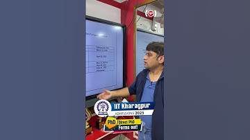 IIT Kharagpur PhD/Direct PhD Admissions 2025-26 forms out