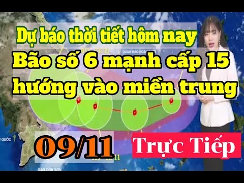 Dự báo thời tiết Bình Định hôm nay- Bão số 6 mạnh cấp 15 hướng vào miền trung