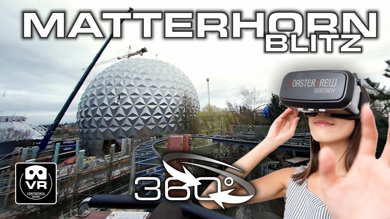 360° Matterhorn Blitz 2018 |  VR360 POV on-ride POV | Europa Park Achterbahn Montaña Rusa