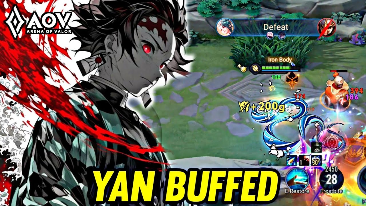 AOV : YAN/TANJIRO BUFFED NEW PATCH - ARENA OF VALOR LIENQUANMOBILE ROV