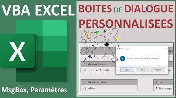 Personnaliser les boîtes de dialogue VBA Excel