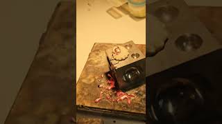 Pouring molten silver into a seashell #preciousmetals #silver #casting #ocean