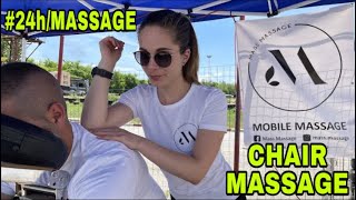 ASMR Massage - Professional chair massage in a 24-hour karting race in Bulgaria