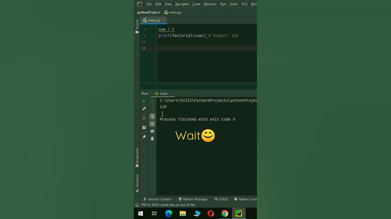 Factorial Calculation Using While Loop In Python | #shorts #shortvideo ...