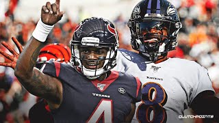 The Baltimore Ravens dominate the Houston Texans. Deshaun Watson has a poor game. Lamar Jackson MVP?