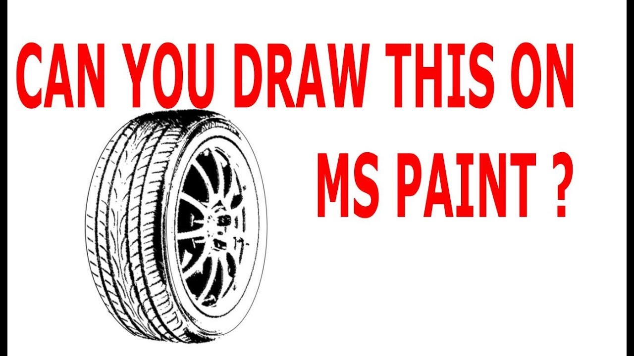 How to draw CAR TIRE on MS PAINT ! - YouTube