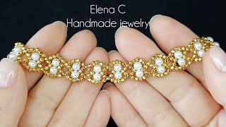 Легкий и Элегантный Браслет из бусин своими руками Simple and Elegant Beaded Bracelet Handmade