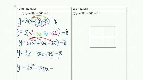 Vertex to Standard Form Video