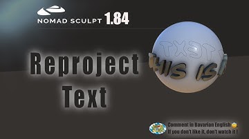 Nomad Sculpt - Reproject bend Text - Video manual 42 - Tutorial (V1.84 - 26.11.2023)