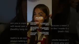 pick up lines (with rizz😉) || #aesthetic #advice #rizz #tips #fyp