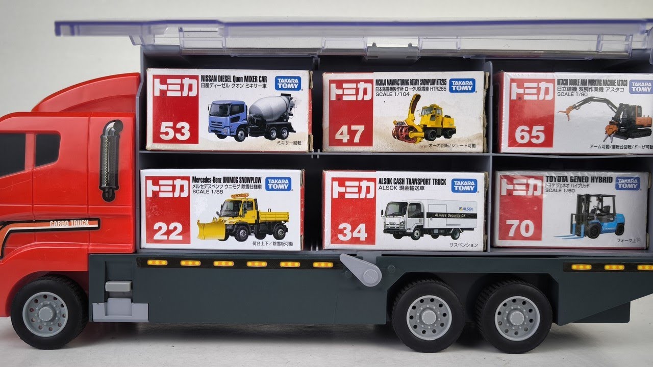 🌈🚛 13 Tomica Working Car Types ☆ Open & Store in the Large