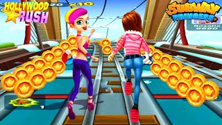 Subway Princess Runner VS Hollywood Rush - 2 Girls Race | Android/iOS Gameplay HD screenshot 5