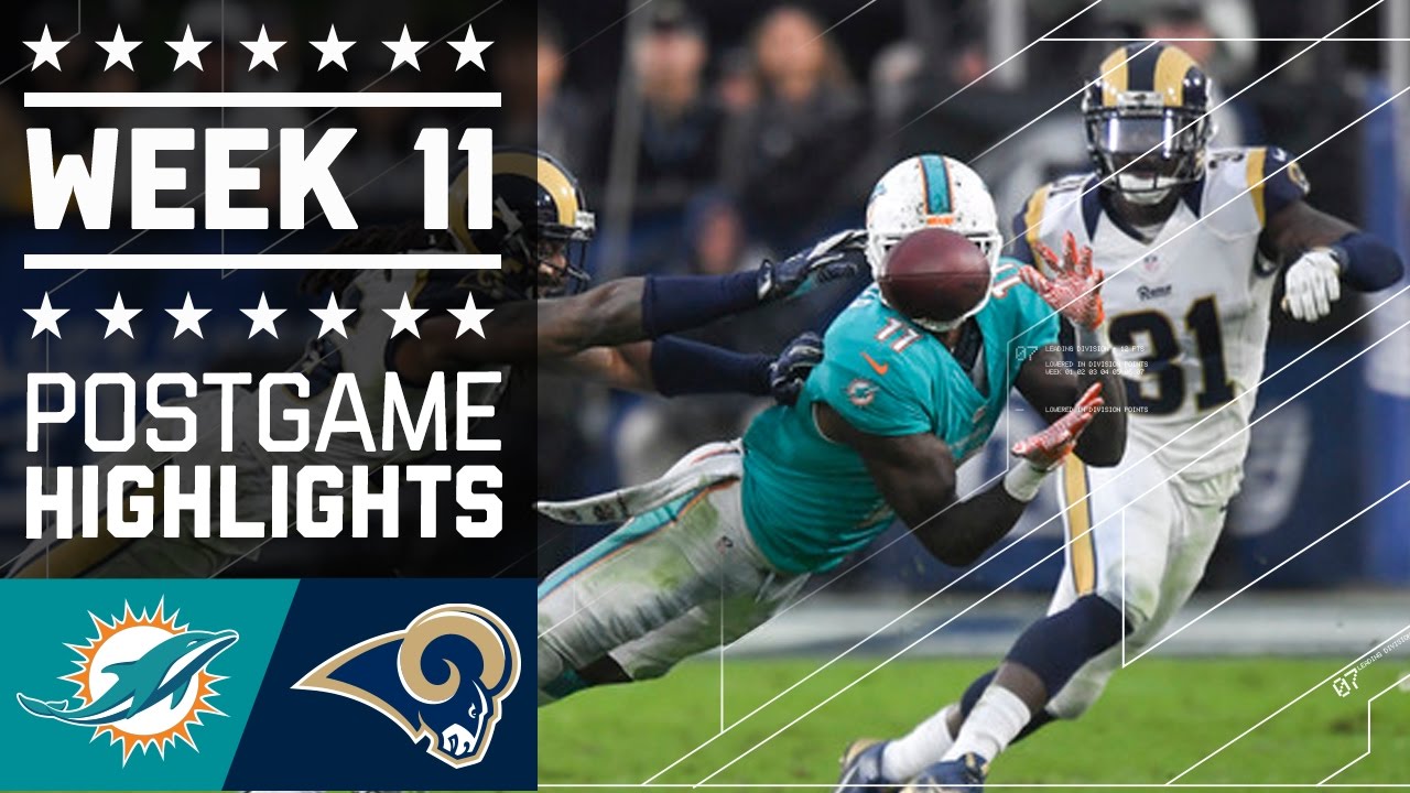 Dolphins vs rams nfl week 11 game highlights youtube
