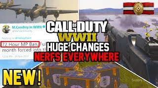 HUGE PATCH CHANGES!  CHEATERS PUNISHED  - SO MANY NERFS! (Call of Duty WW2)