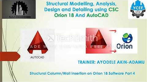 Structural Column and Wall insertion on Orion 18 Software Part 4