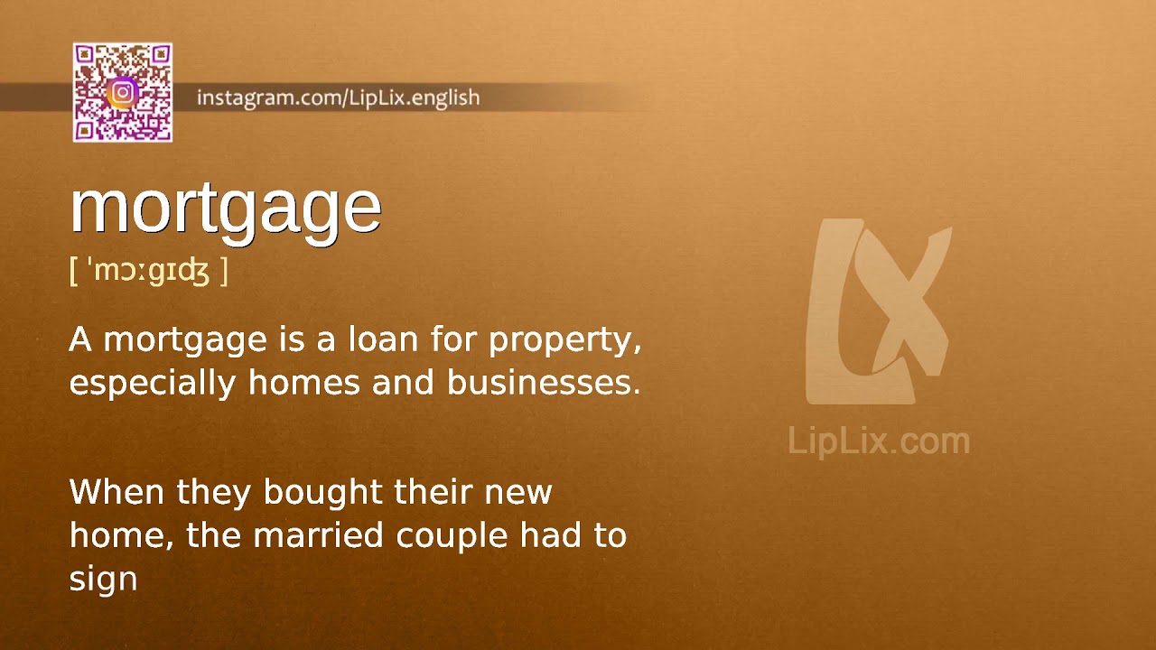 Mortgage B2 level english vocabulary lesson, YouTube