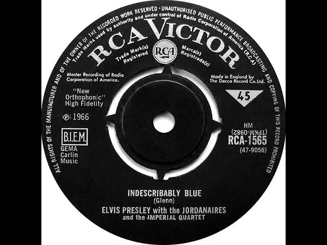 UK New Entry 1967 (39) Elvis Presley & The Jordanaires & The Imperials Quartet - Indescribably Blue