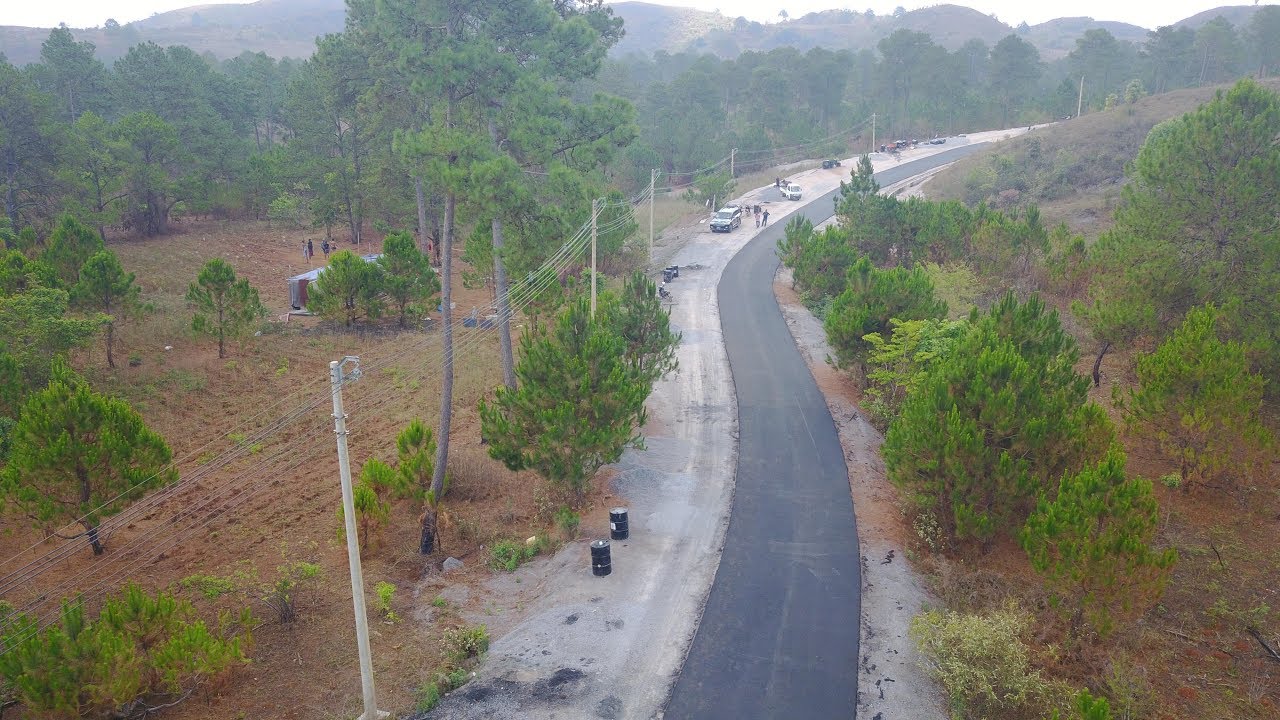Road construction in remote area using only K31-CAP cold mix asphalt