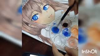 تلوين فتاة انمي ب زي شتوي | Coloring an anime girl in a winter costume