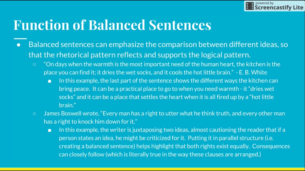 Balanced Sentences And Their Functions YouTube