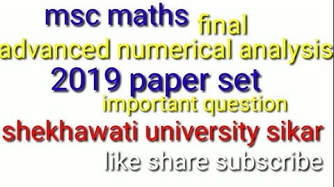 msc math