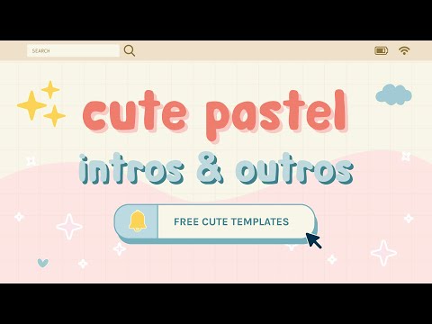 Cute pastel aesthetic intro and outro template | free no text download 2022