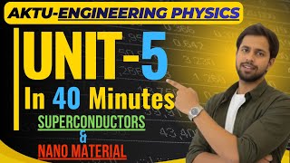 UNIT-5 IN 40 Minutes | Superconductors and Nano materials | Engg. Physics