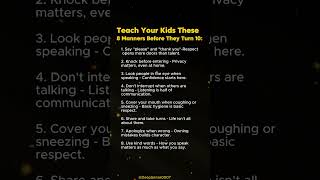 8 Manners Every Parent Should Teach Their Kids #psycholgyfacts #mindset #selfimprovement #shorts 8 Manners Every Parent Should Teach Their Kids #psycholgyfacts #mindset #selfimprovement #shorts