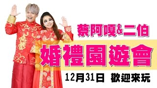 【蔡阿嘎&二伯 2016跨年婚禮】舉辦婚禮園遊會。歡迎大家來玩！