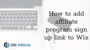 How to add affiliate program sign up link to Wix