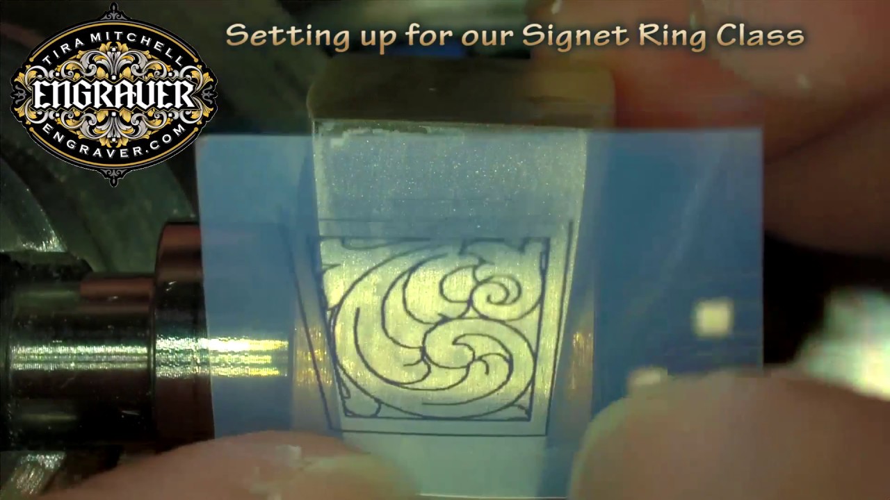 Pattern Transfer to Silver Signet Ring by Tira Mitchell