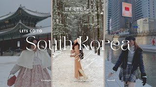 Korea Travel Vlog: Winter Seoul city tour + BTS bus stop + Gyeongbokgung palace & more!