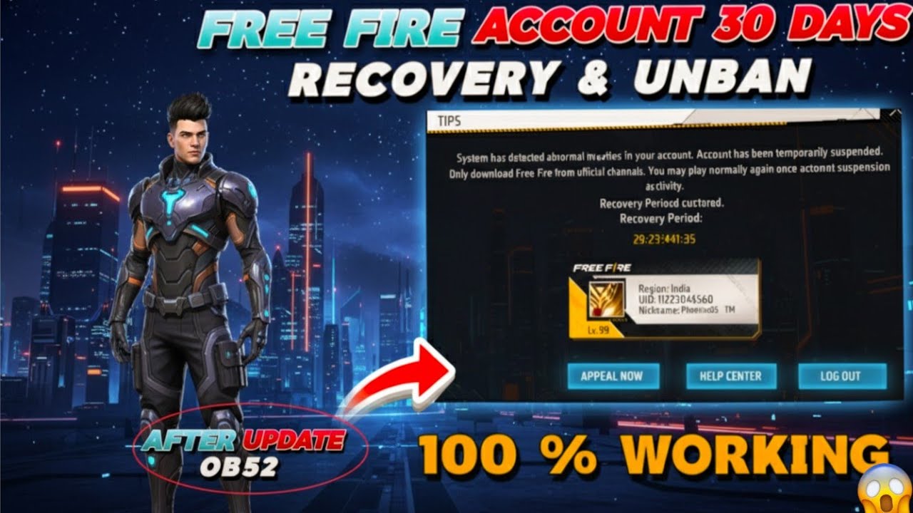 Free Fire Account 30 Day Id Banned Account Unban Glitch 😱 l 100% working 🤯 | eSports Marwadi ?