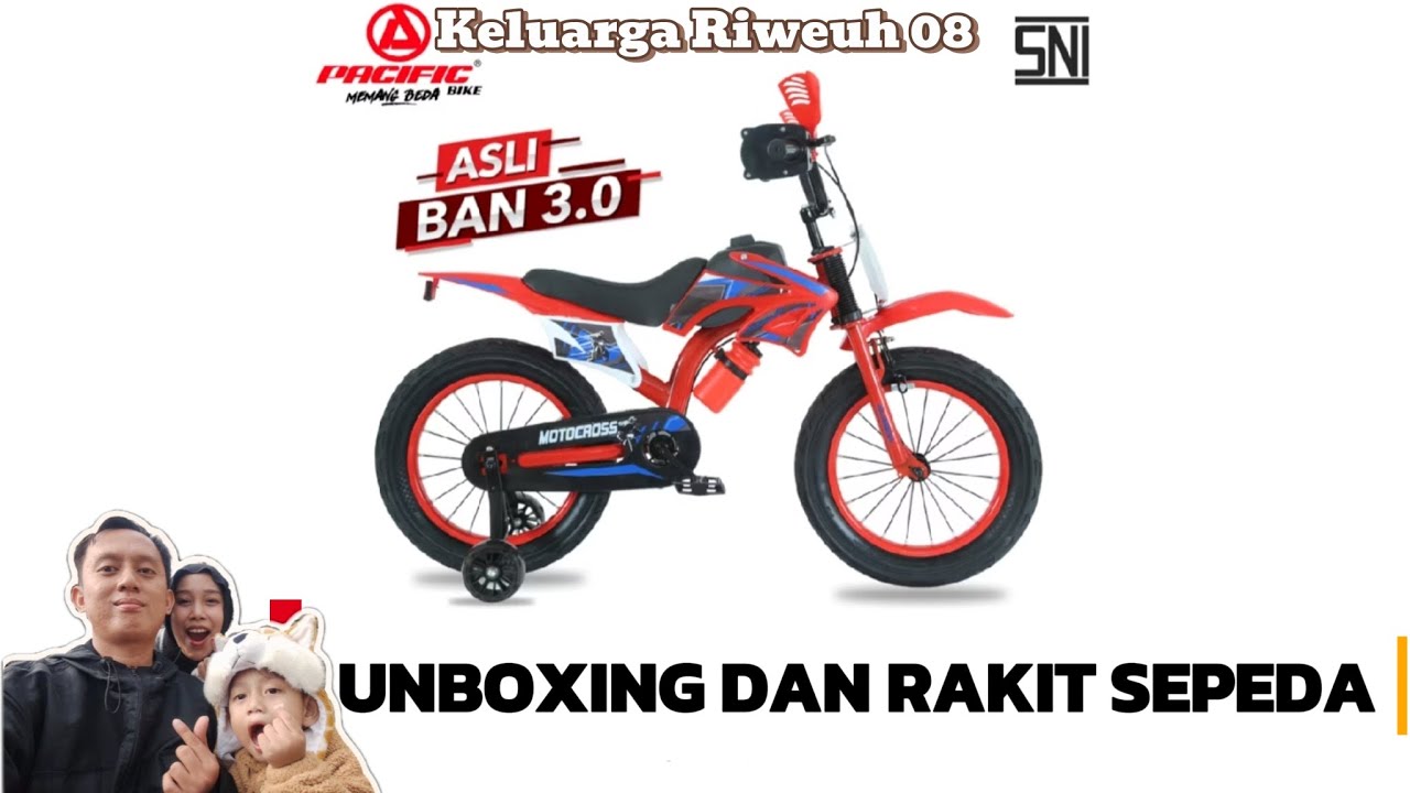 Keluarga Muliawan - Unboxing & rakit sepeda BMX model Motor Motocross