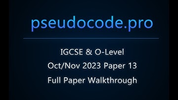 [Solved Past Paper] Oct/Nov 2023 Paper 13 IGCSE 0478 | O-Level 2210