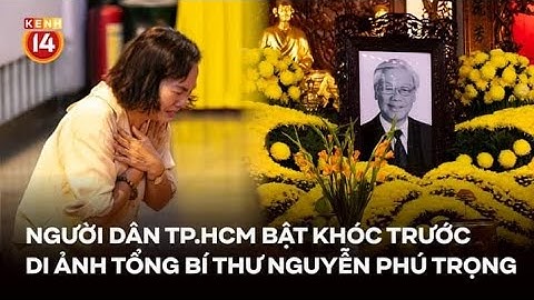 Người dân TP.HCM bật khóc trước di ảnh Tổng Bí thư Nguyễn Phú Trọng tại chùa Vĩnh Nghiêm