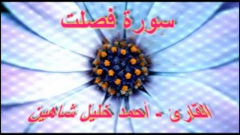 أحمد خليل شاهين - سورة فصلت