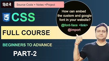 How to Embed Google Fonts and Custom Fonts in Your Website | HTML CSS Tutorial in Hindi