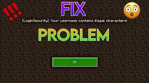 how to fix problem| login security your username contains illegal character 😕 🤔