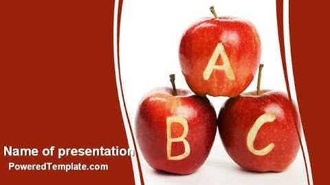 Apples ABC PowerPoint Template by PoweredTemplate.com