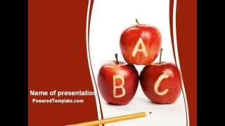 Apples ABC PowerPoint Template by PoweredTemplate com