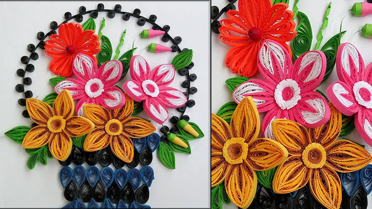 How To Make Paper Quilling Flower Vase Best Flower Site