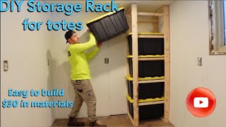 DIY Storage rack for totes