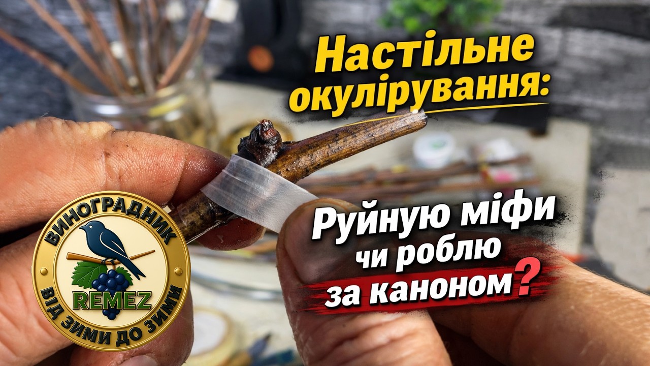 Щеплення столового винограду на Вієрул, Кобер 5BB та РР 101-14 | Окуліровка