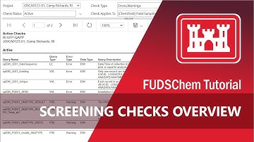 Screening Checks Overview - FUDSChem