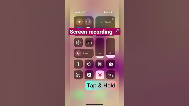 How to turn on/off microphone for iPhone screen recording? #shorts #iphone #screenrecorder #tips